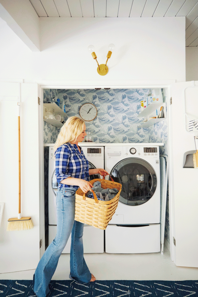 Emily Henderson Design Lg Washer Laundry Room Sidekick Doing Laundry Gif