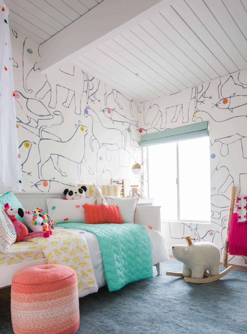 emily-henderson_kids-room_target_bedding_layered_light_texture_blue_white_brass_nursery_girls-room_bright_4