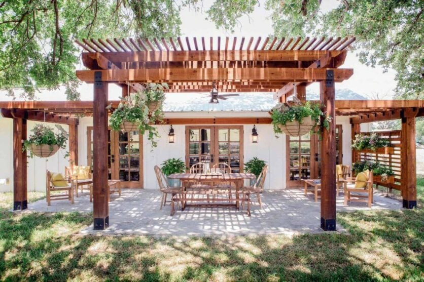 Fixer Upper Patio with Pergola